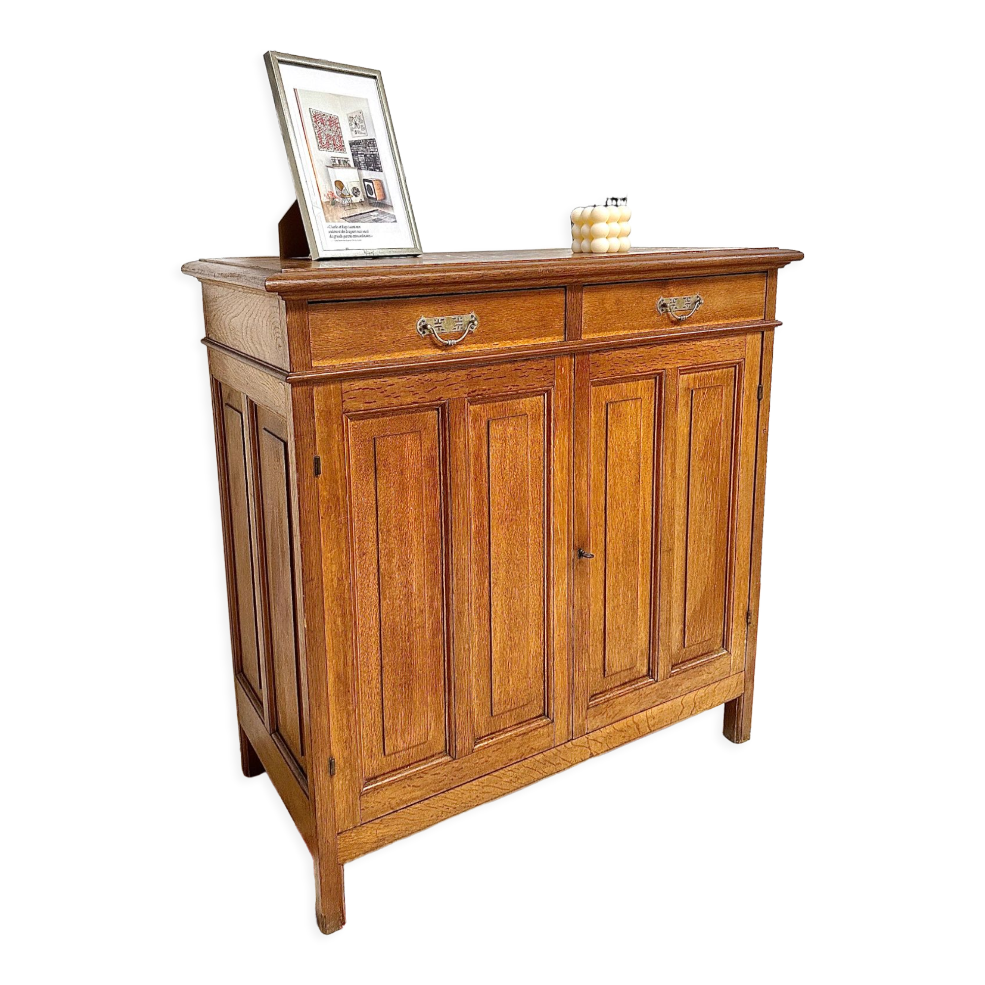 Vintage Parisian oak sideboard