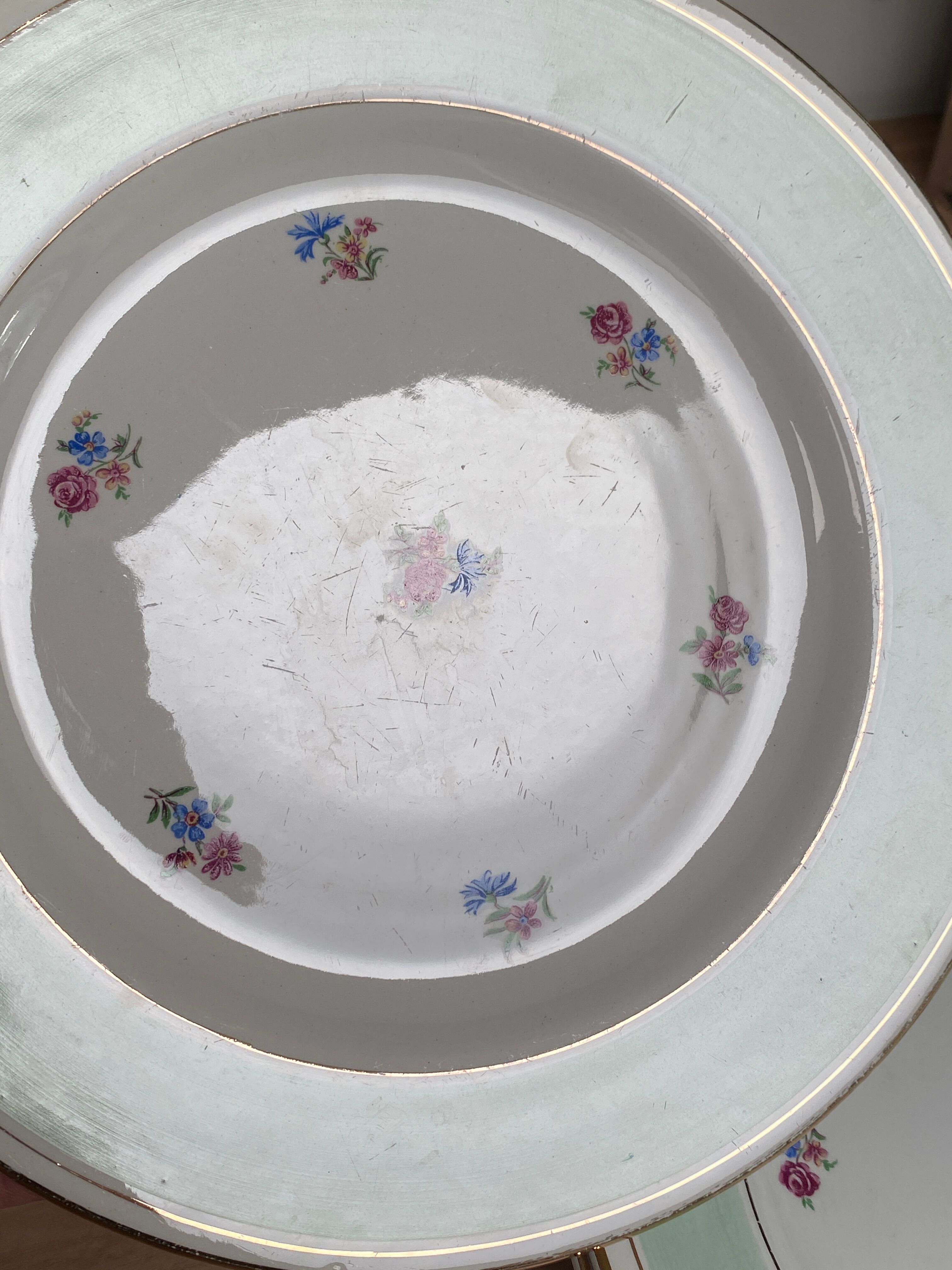 Set of 6 flat plates l'Amandinoise