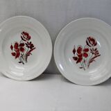 Ceranord St Amand plate with flower decoration and cutlery set