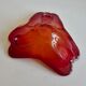 Transparent orange glass bowl in the Murano Sommerso style, 24cm.
