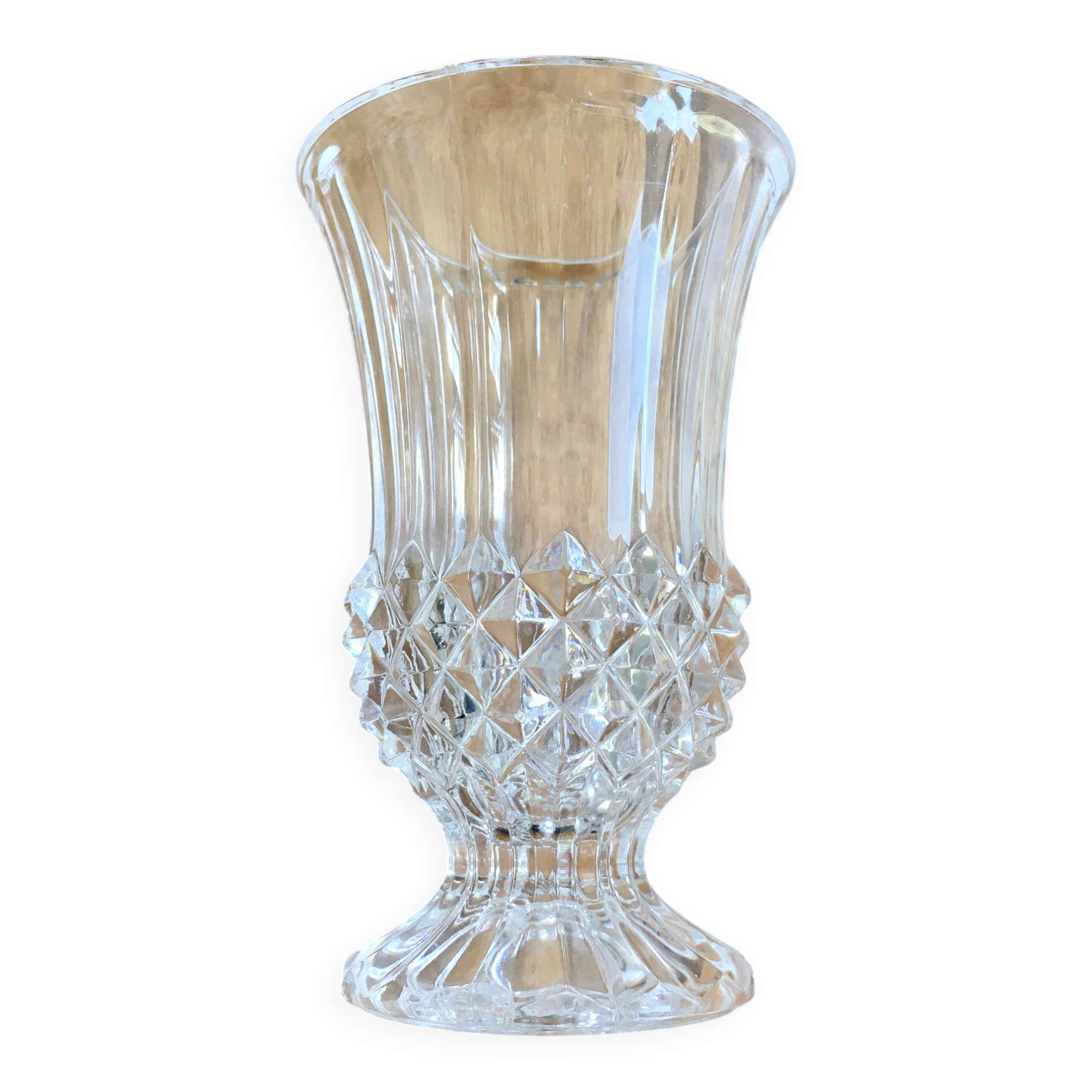 Vase en cristal taillé Art Deco
