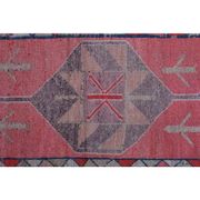 Pink Vintage Turkish Oushak Handmade Wool Tribal Runner Rug 85x378