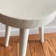 Tabouret tripode bois blanc vintage