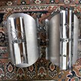 Pair of Mazzega Murano Space age wall lights Italy 1970