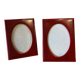 Set of 2 small red frames, made in Italy, 1970s
