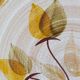 Six assiettes en grès de Niderviller au décor végétal vintages