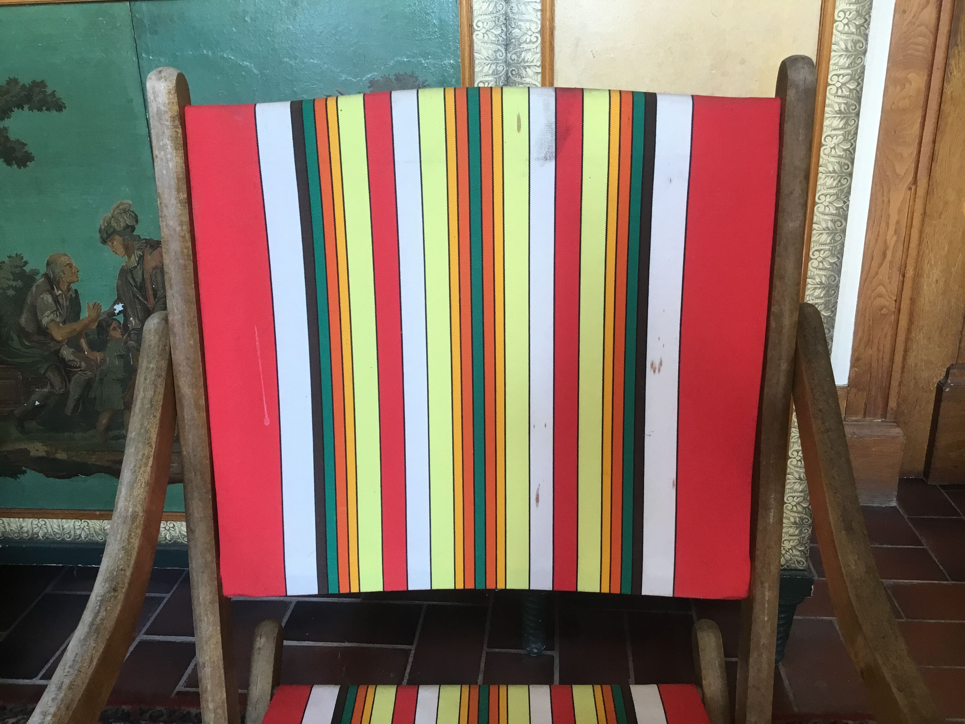 Fauteuil jardin pliant vintage