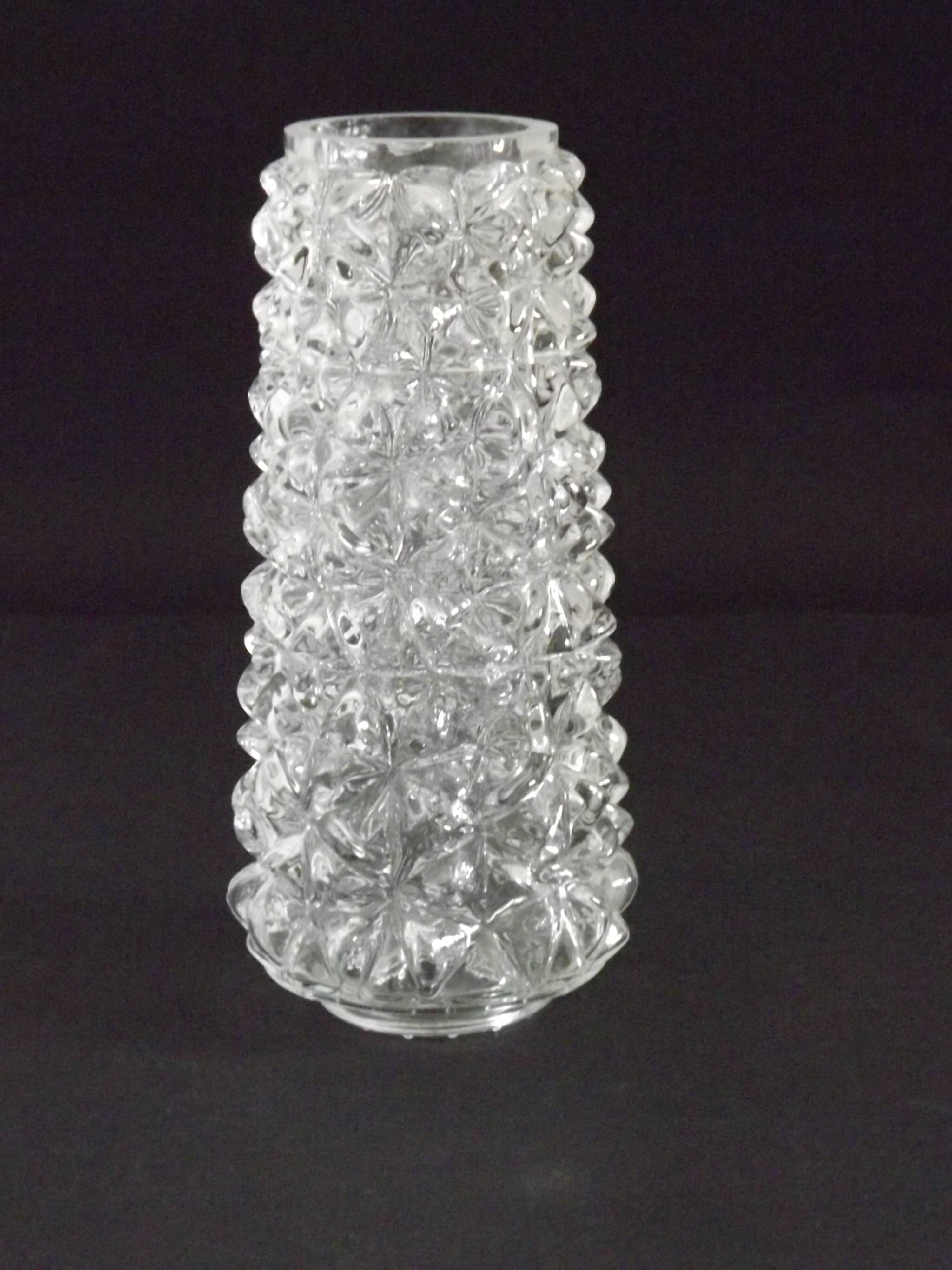 French vintage retro clear cut glass chandelier replacement shade