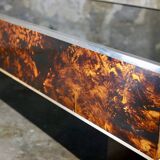 Tortoiseshell plexiglass coffee table, 1970s