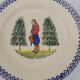 2 earthenware plates of Saint Clement hand painted diam 23 cm