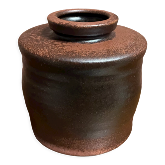 Vase en céramique Steuler modèle 851/14 - design moderne marron du milieu du siècle par Heiner Balzar