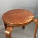 Pair of Artek stools model E60 (rare version with 4 legs), Alvar Aalto