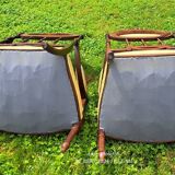Pair of Louis XVI style armchairs.