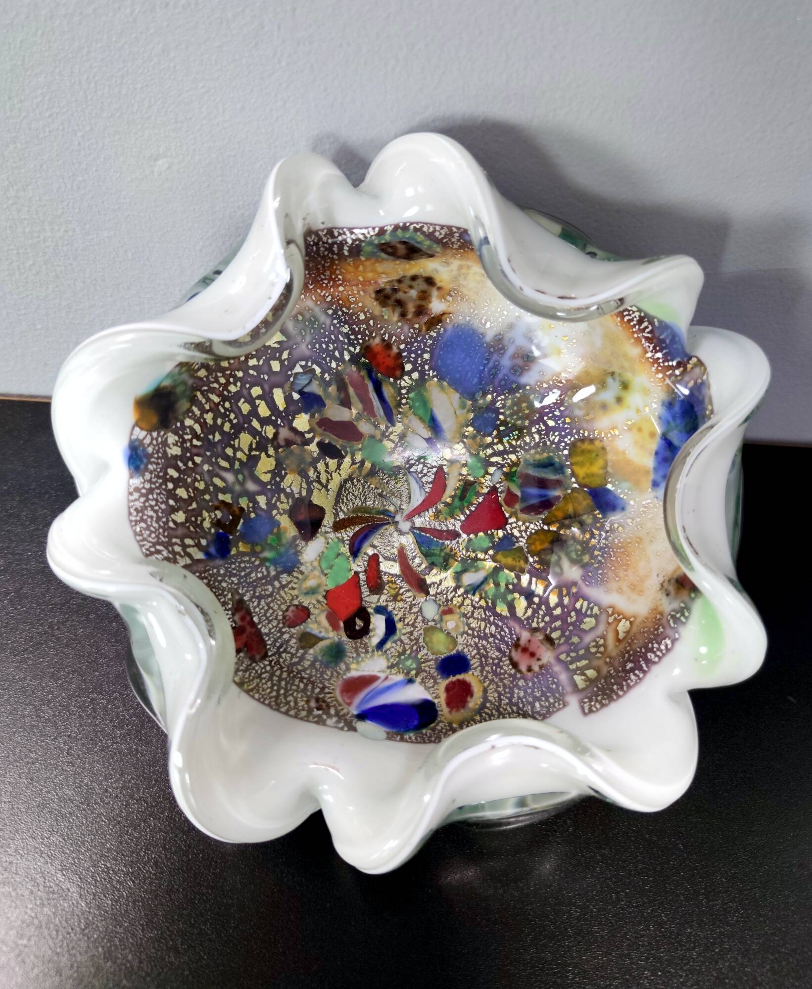 Murano Glass Ashtray or Trinket Bowl by Avem Attributed to Dino Martens
