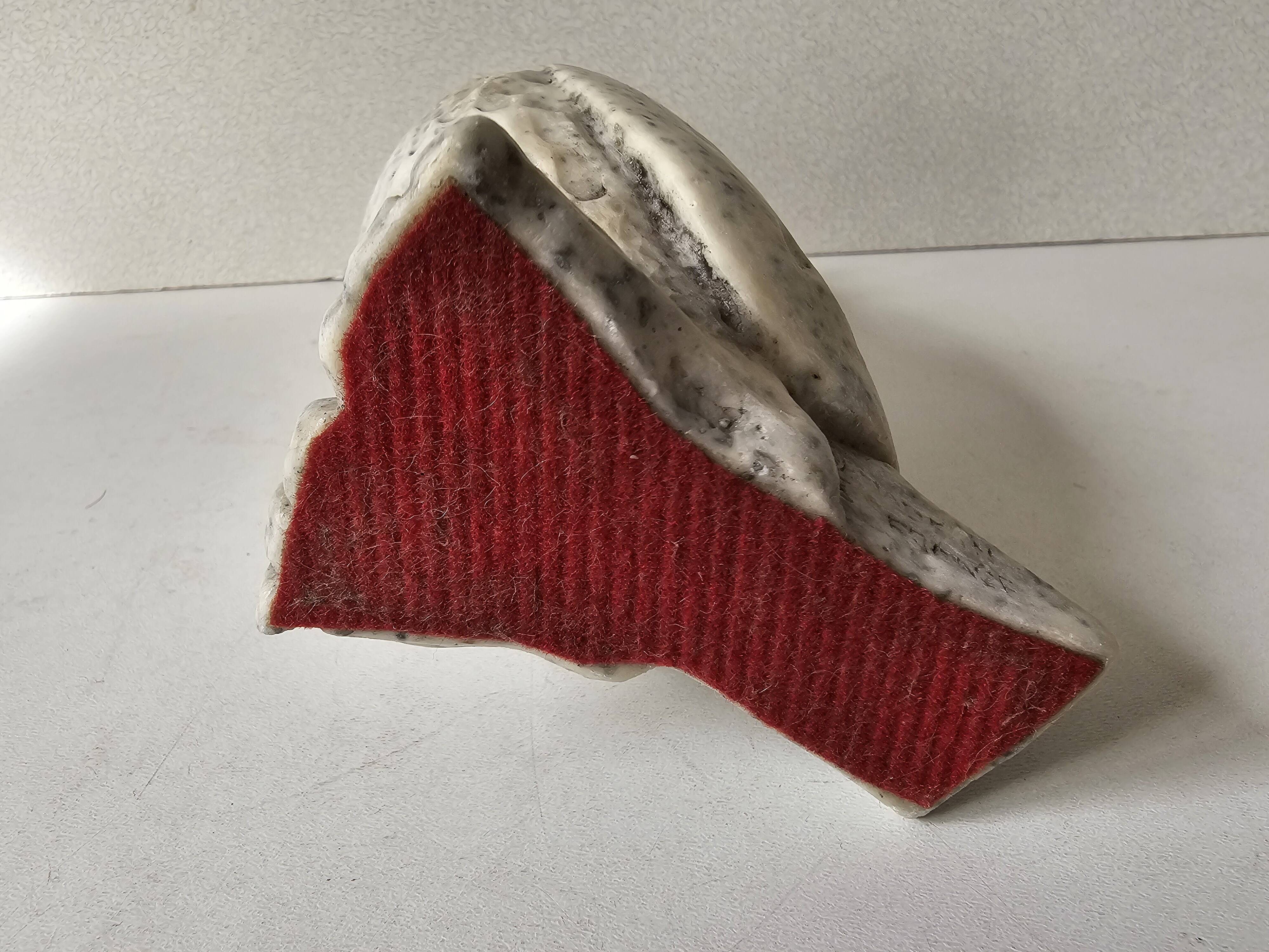 Very beautiful zoomorphic marble sculpture - Owl / Owl signed Jokerz