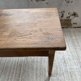 Farmhouse table in oak and walnut 2m