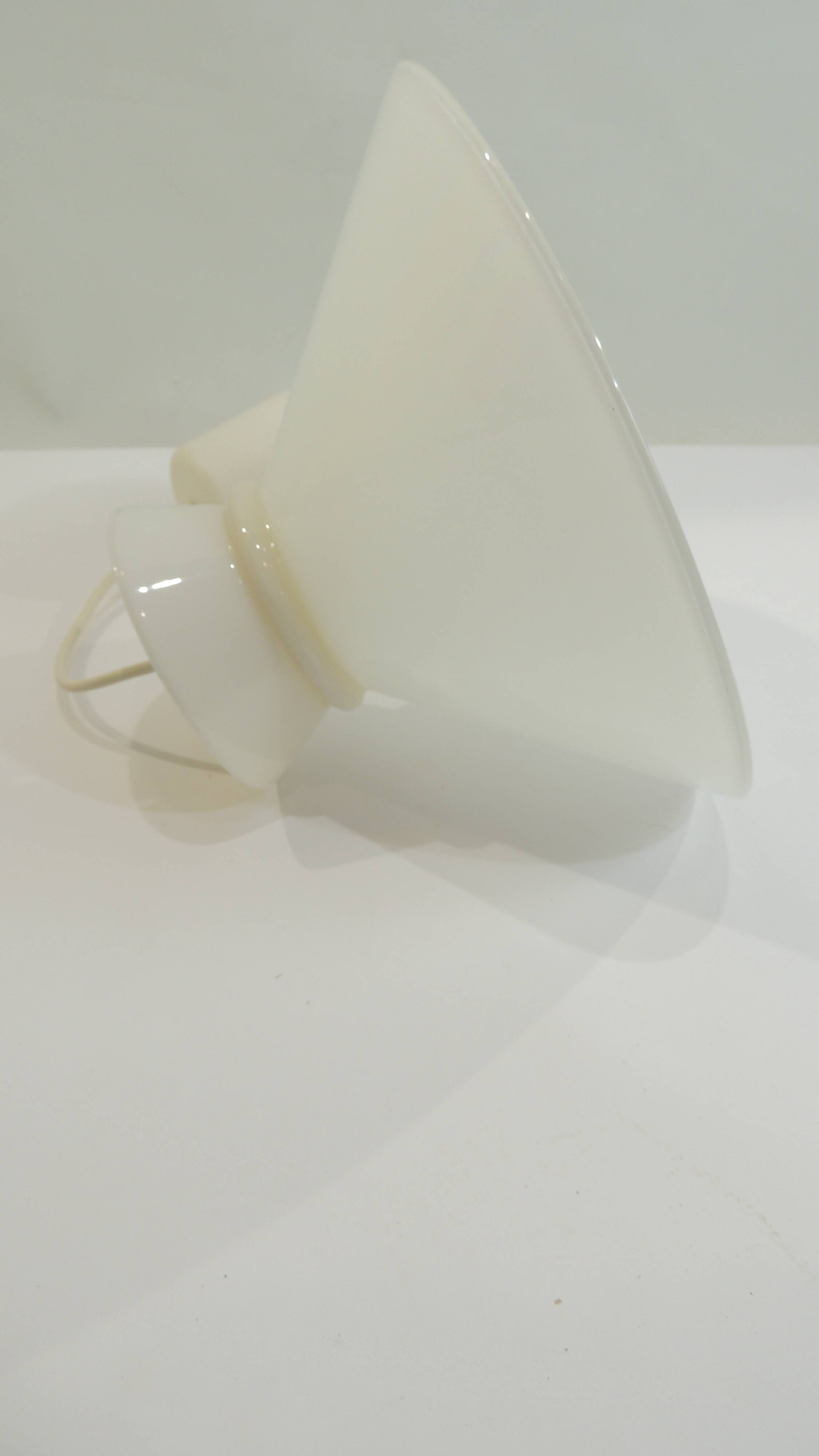 Suspension opaline blanche/vintage