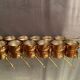 Suite of 12 tinned copper pans