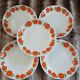 5 vintage deep plates Moulin des Loups