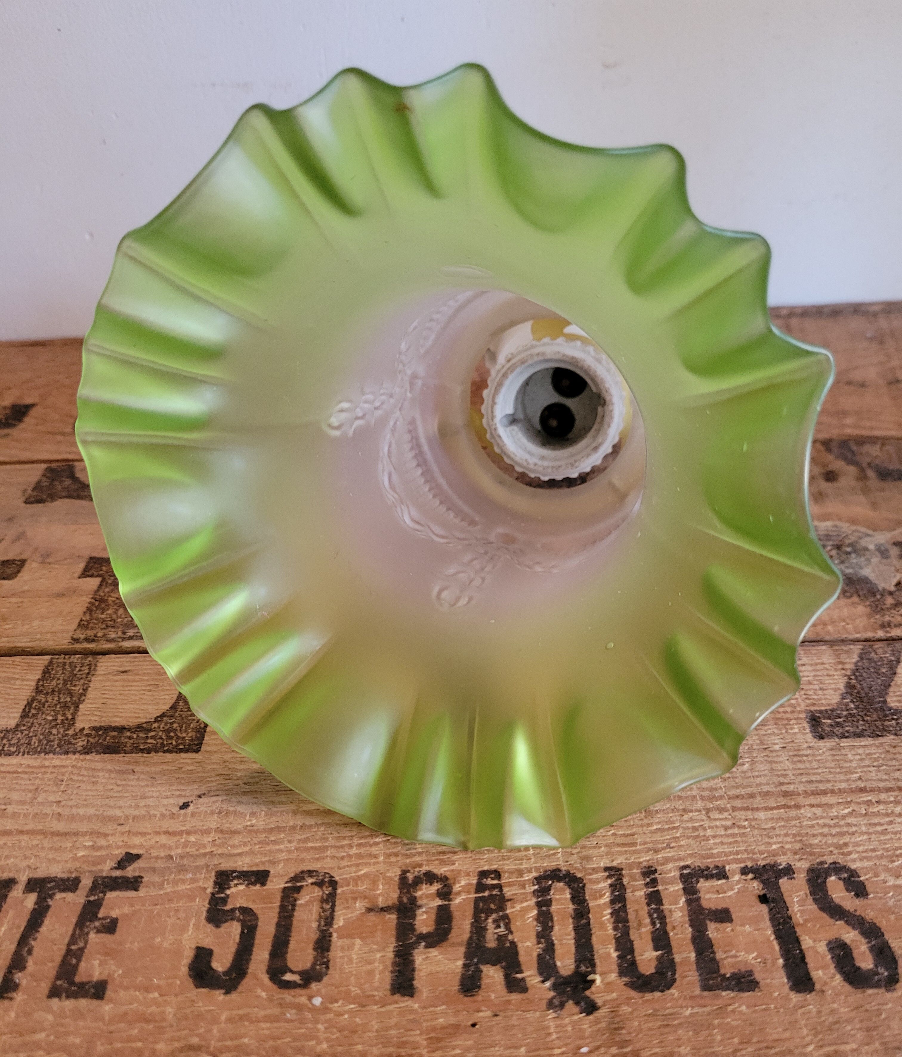 Tulip and porcelain wall lamp