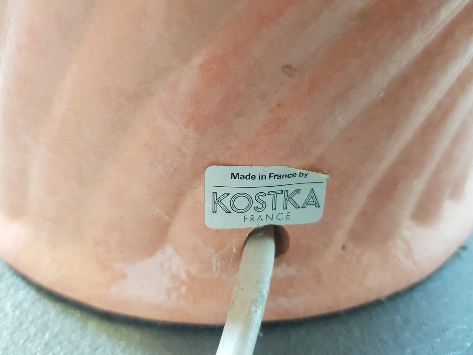 Large Table Lamp in Pink Ceramic from Kostka, 1980