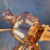 Petit vase ancien en verre transparent Vieux Rose - début XXème
