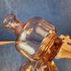 Small old vase in transparent Old Rose glass - early 20th century