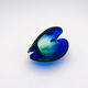 Murano Ashtray Flavio Poli Sommerso Blue Green Design 50s