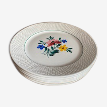 Lot 6 flat plates Sarreguemines