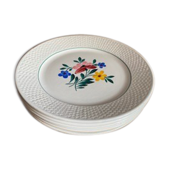 Lot 6 flat plates Sarreguemines