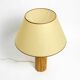 Large 1970s Italian bamboo table lamp with large oiled paper shad