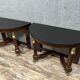 Pair of mahogany Empire consoles circa 1880