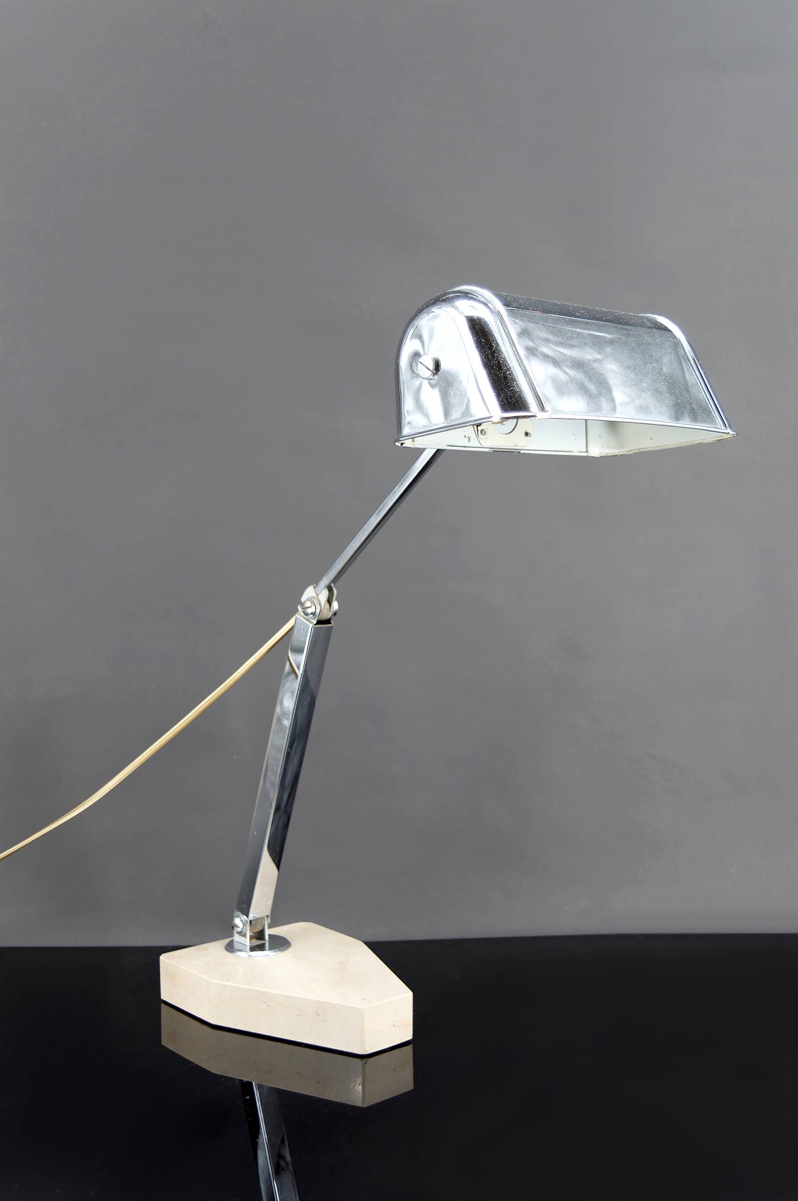 Important Art Deco Modernist Table Lamp, France, c. 1930