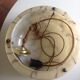 Art deco marbled glass bowl suspension