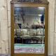 Art deco period beveled mirror in oak