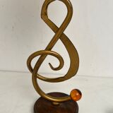 Pair of vintage musical note table lamps