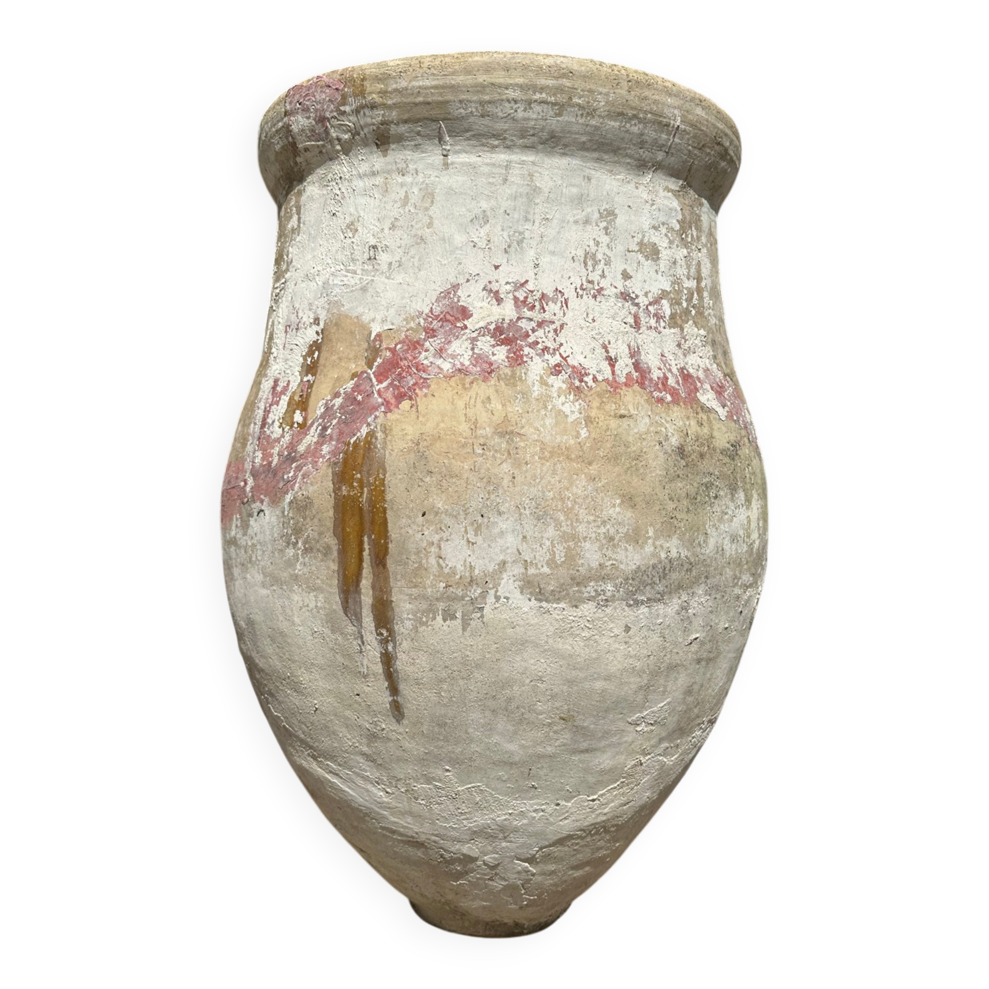 Ancient terracotta pottery jar