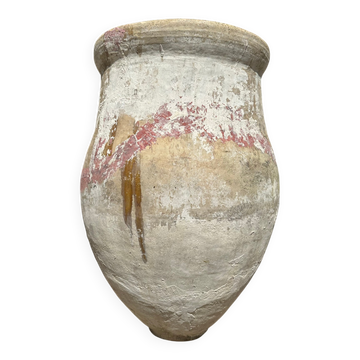 Ancient terracotta pottery jar