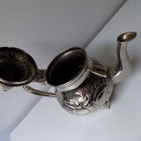 Silver metal teapot