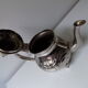 Silver metal teapot