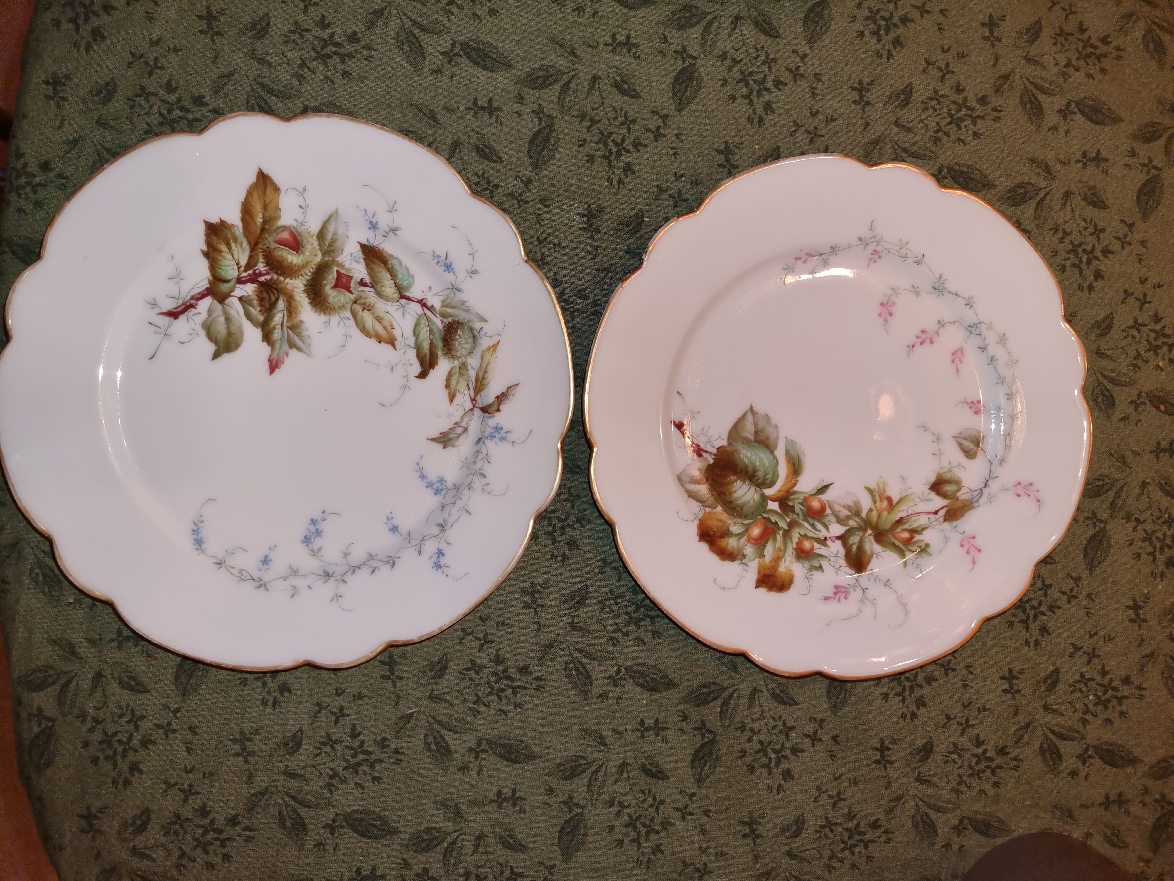 2 plates autumnal motifs