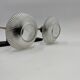 Pair of brass and glass wall lamps