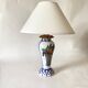 1930 lamp signed Delcourt, fabric cable, lampshade