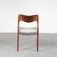 4 chaises de salle à manger "Modèle 71" des années 1950 par Moller, Danemark