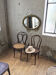 Miroir ovale Napoléon à canneaux XIXème
