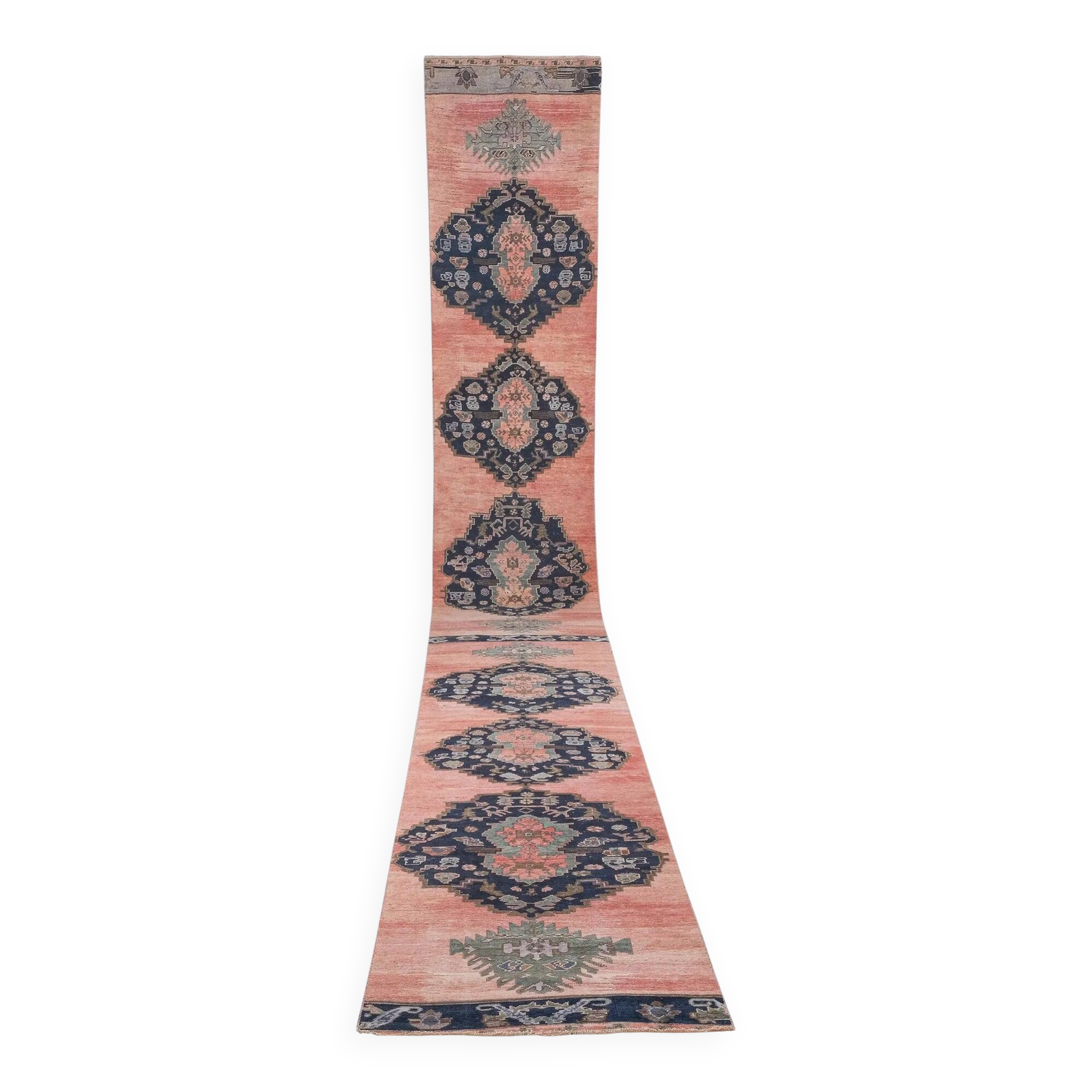 Tapis de couloir turc vintage