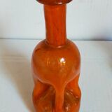 Trio of vintage blown glass soliflore vases
