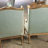 2 Louis XVI shepherdess armchairs