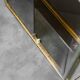 Showcase gold metal smoked glass 70s modern vintage