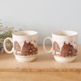 Pair of stoneware cups Made in England
